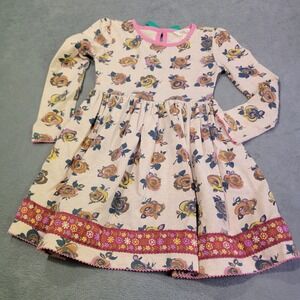 Matilda Jane Dress Girls 4 Pink Tan Floral Long Sleeve‎ Twirl Boutique 24011D